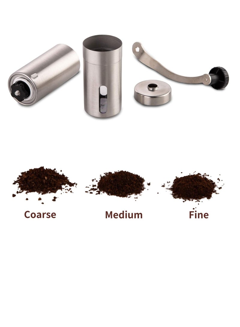 كيلا مطحنة حبوب القهوة اليدوية المصنوعة من الفولاذ المقاوم للصدأ مع نتوءات سيراميك، قهوة بالتنقيط، إسبريسو، مكبس فرنسي، قهوة تركية، كهدية - Image 2