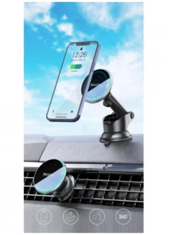 Yesido Car Mobile Wireless Charger Magnetic Holder Black - C132 - Image 2