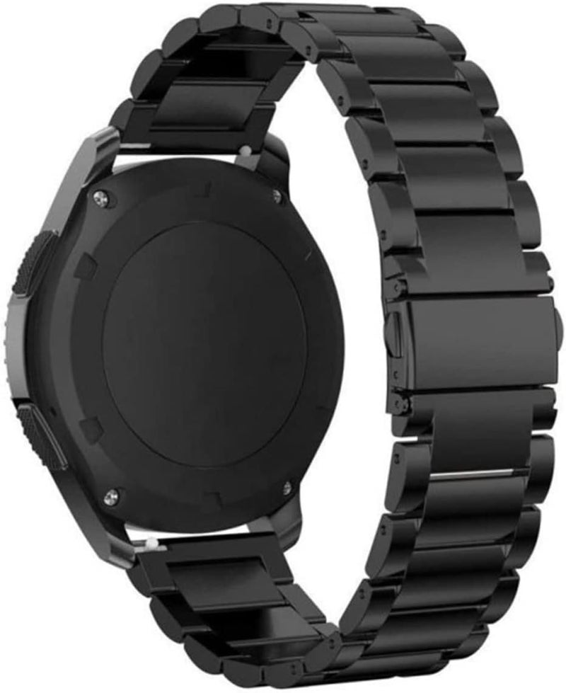 Black Steel Watch Band Bracelet Strap Easy to Install Replacement Watch Strap - Image 1
