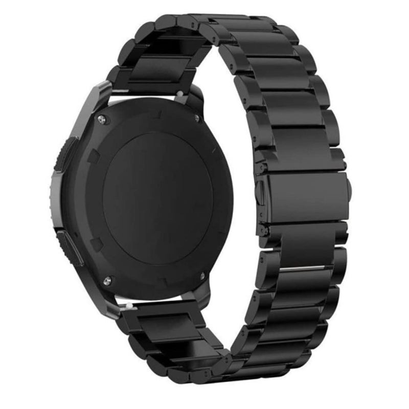 Black Steel Watch Band Bracelet Strap Easy to Install Replacement Watch Strap - Image 2