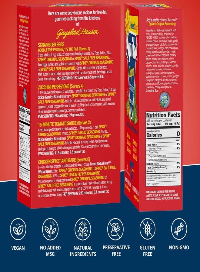Spike Original All-Purpose Seasoning Salt, Herb, Veggie & Spice Blend – MSG-Free Seasonings & Spices, 7 Oz - Image 2