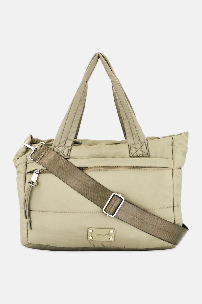 Bearpaw Women Brand Logo Tote Bag, Olive  - Image 1