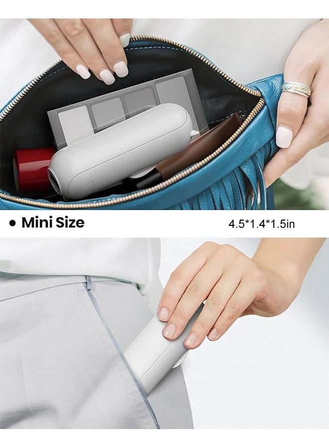 جي أس مروحة جيب صغيرة محمولة، مروحة محمولة محمولة باليد مع بطارية يمكن إعادة شحنها بسرعة 1500 ملليمترًا أمبير، مروحة رموش للفتيات، للأطفال الأنيقة الفتيات النساء السفر في الهواء الطلق (أبيض) - Image 2