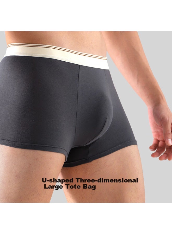 Free Go Freego Men's Boxer Briefs First Time Wash-free Antibacterial Breathable Loose Men's Four-corner Pants Plus Size Mid-waist Shorts 3-pack XL - Image 4