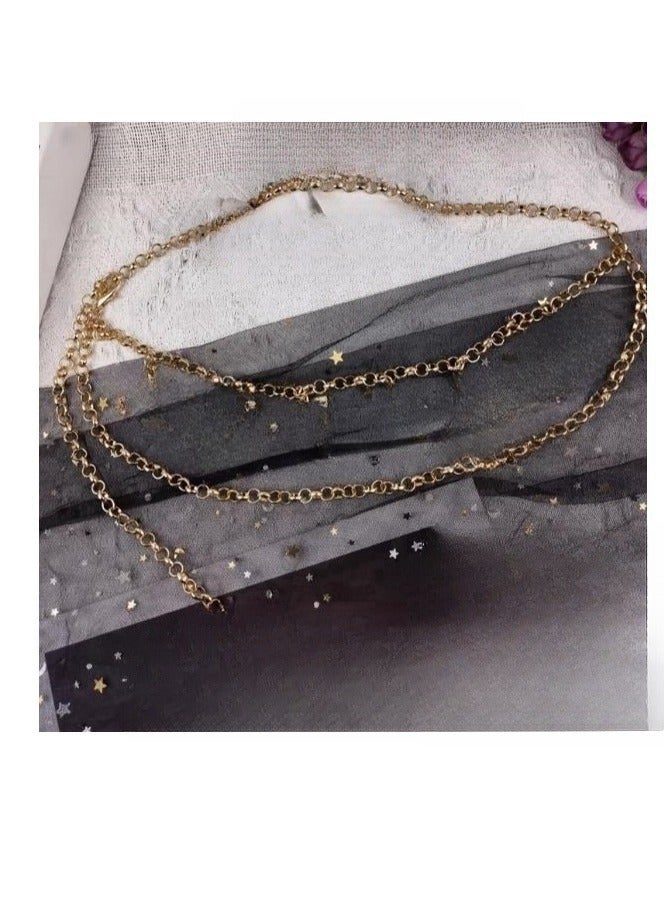 Women's Fashion Chain Belt Accessories Dress Coat Sweater - Image 1