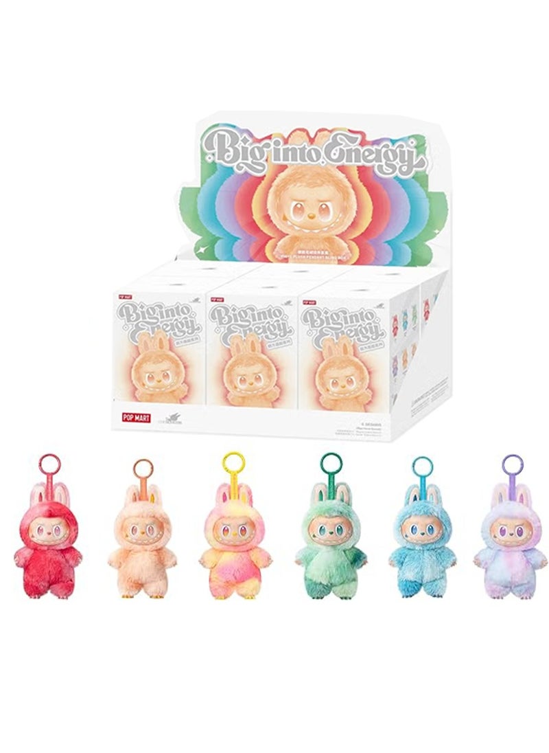 LABUBU Pop Mart Labubu The Monsters Big Into Energy Blind Box (Full Set 6pcs) – Cute Vinyl Plush Pendant Keychain – Collectible Love, Happiness, Loyalty, Serenity, Hope & Luck Designs – Soft, Posable & Stylish Tie-Dye Figures – Authentic POP MART Collectibles for Teens & Adults  - Image 1