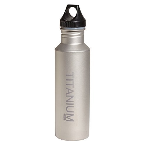 Vargo Titanium Water Bottle, Black Lid - Lightweight, Durable, and Eco-Friendly - Image 1