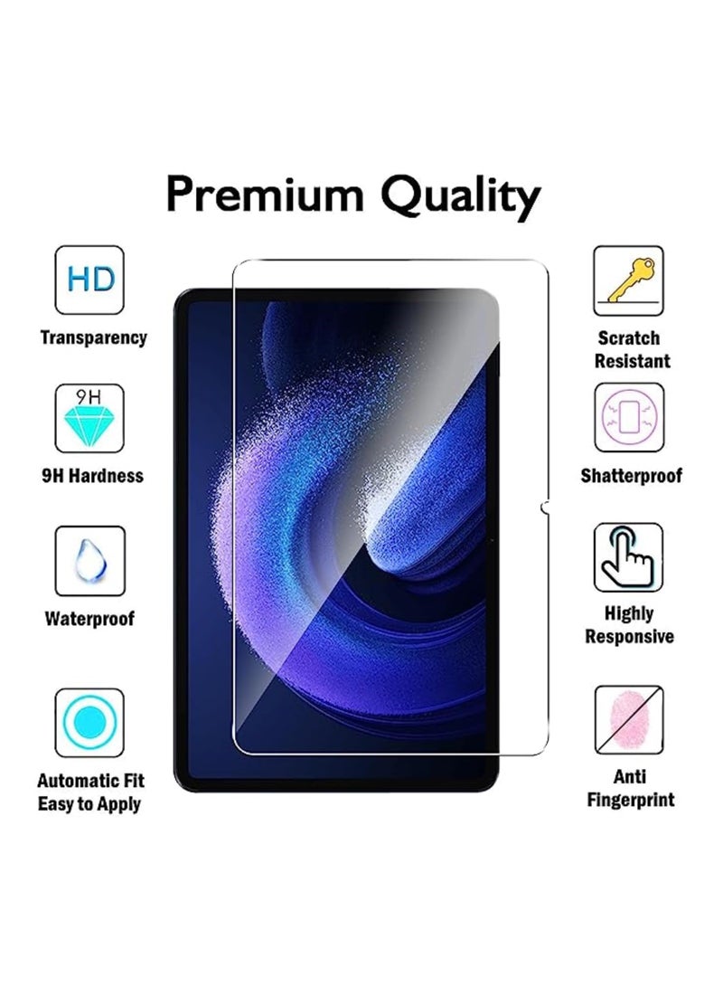 Xiaomi Pad 6 Pro/Pad 6 11inch Case Cover with Tempered Glass Screen Protector Tri-Fold Smart Tablet Slim Case Multi- Viewing Angles Stand Folio Case Cover with Auto Wake for Mi pad 6 / Pad 6 Pro - Image 5