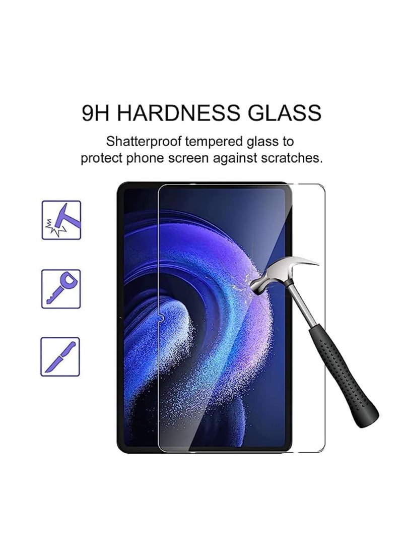 Xiaomi Pad 6 Pro/Pad 6 11inch Case Cover with Tempered Glass Screen Protector Tri-Fold Smart Tablet Slim Case Multi- Viewing Angles Stand Folio Case Cover with Auto Wake for Mi pad 6 / Pad 6 Pro - Image 3