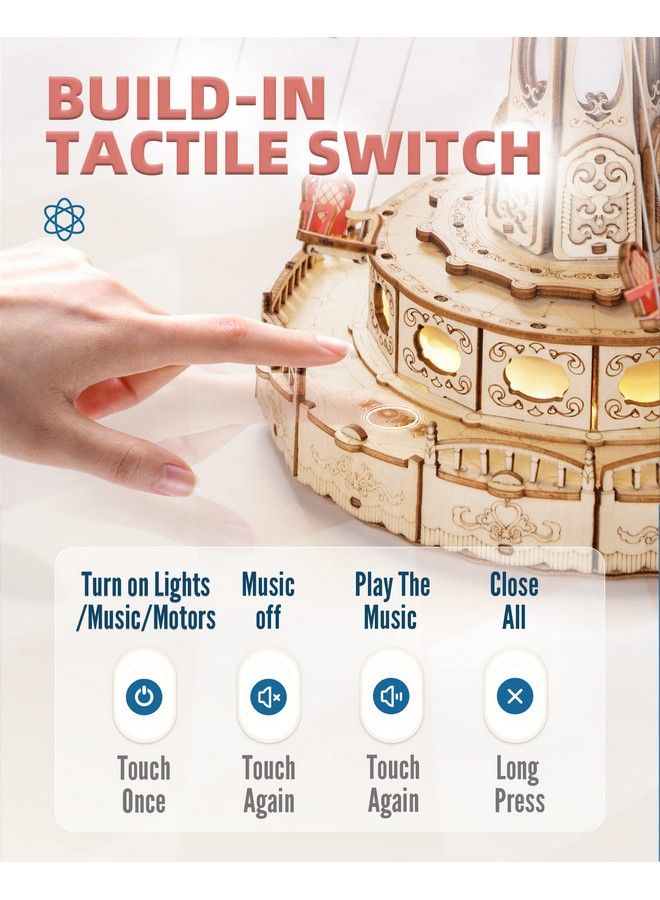 ROKR 3D Puzzles For Adultsstem Projects For Kidsled Swing Ride Model Building Kitmusic Box Diy Kitgift For Kids And Adults - Image 5