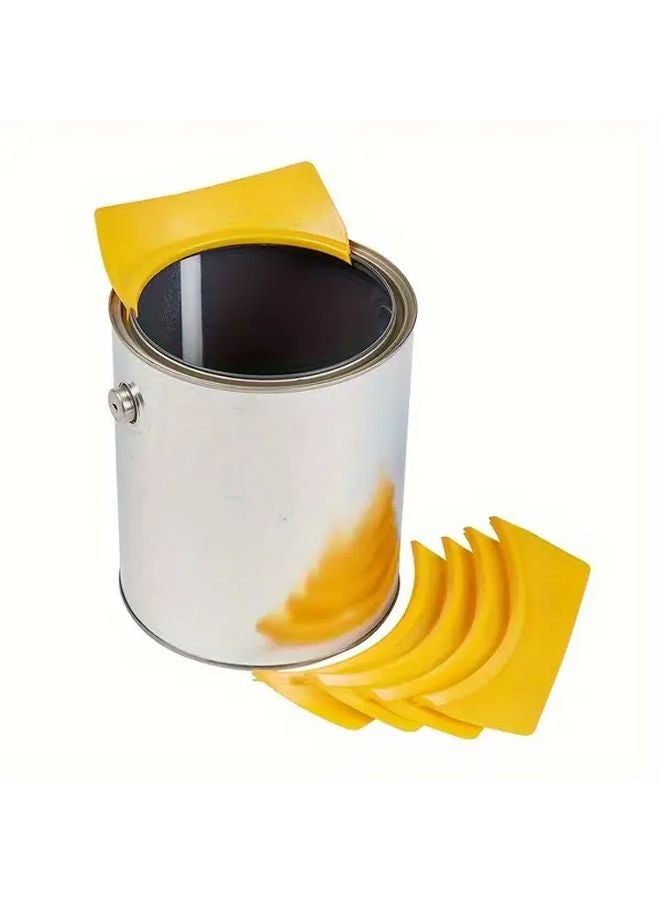 2 Pack Yellow Paint Can Spout Pouring Accessories With Brush Holder And Scraper - Image 2