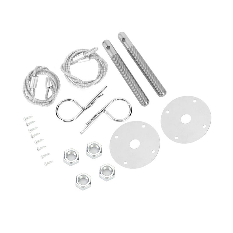 Engine Hood Pin Plate Bonnet Lock Clip Kit Car Modified Accessory - Image 1