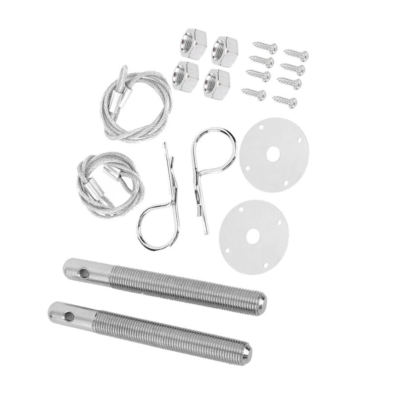 Engine Hood Pin Plate Bonnet Lock Clip Kit Car Modified Accessory - Image 3