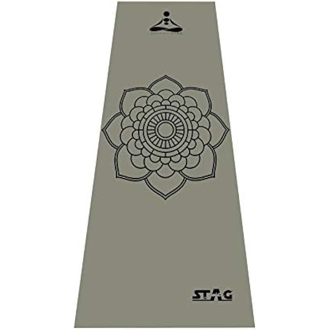 STAG Designer Yoga Mat, 4Mm (Grey/Black) - Image 1