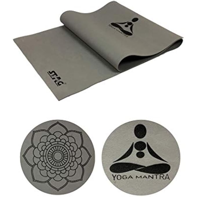 STAG Designer Yoga Mat, 4Mm (Grey/Black) - Image 4