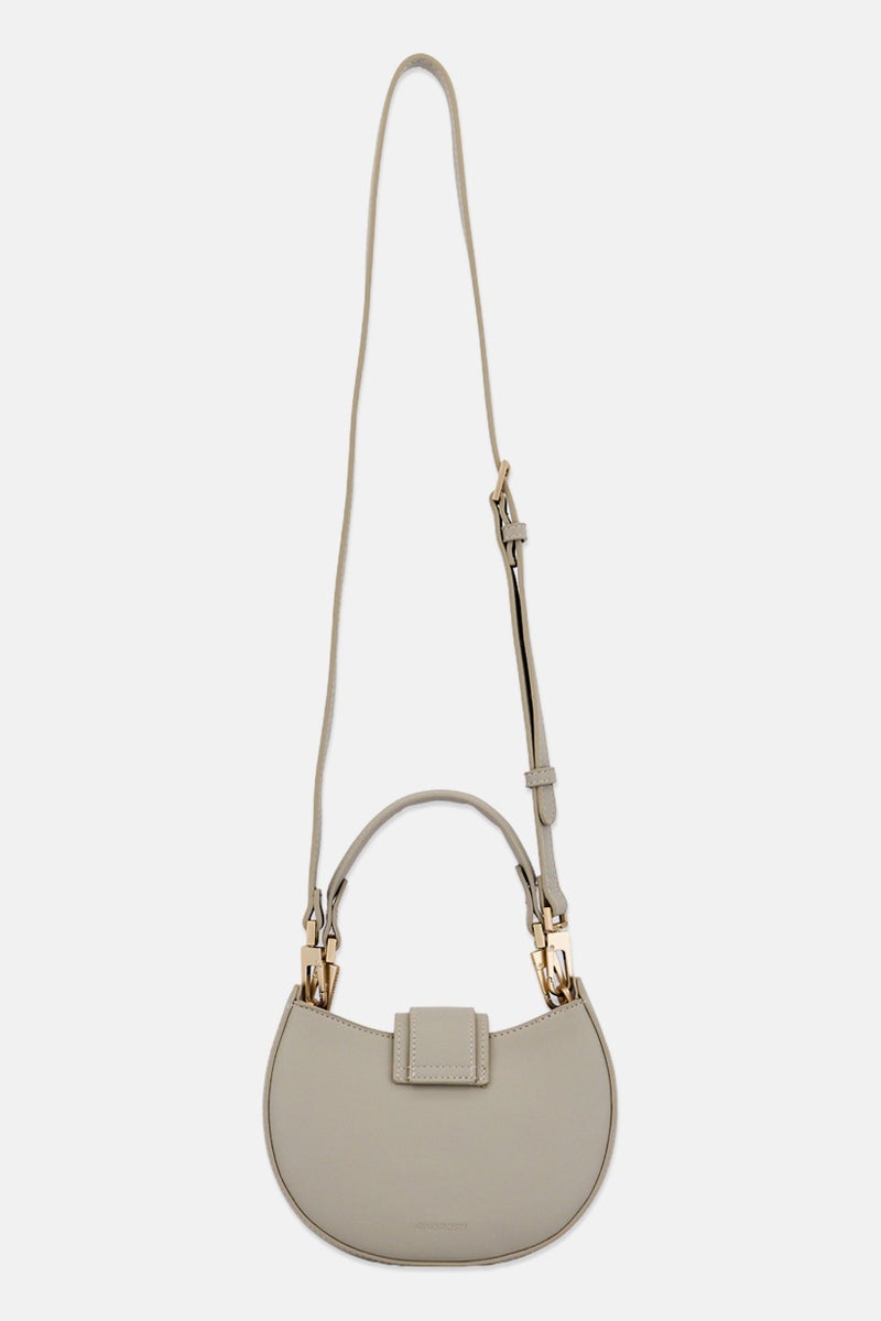 Gino Rossi Women Brand Logo Cross Body Bag, Grey - Image 3