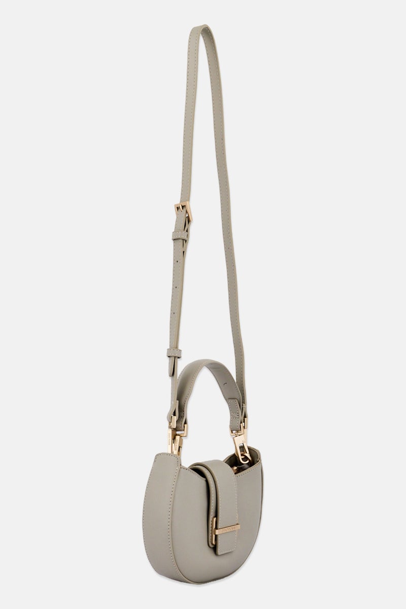 Gino Rossi Women Brand Logo Cross Body Bag, Grey - Image 2