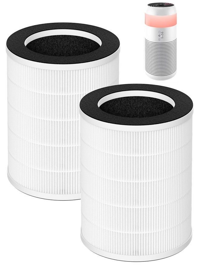 WILERDA 2 Pack Demi Filter Replacement, Compatible with Afloia Demi Air Purifier, HEPA 360° 3-Stage Filtration, Works for Hair Pet Dander, Odor, Dust Smoke, Pollen - Image 1