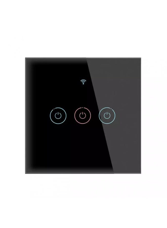 BUY4LESS Zigbee Touch Scene Switch – 1 Gang (Black) | Wireless Smart Scene Controller, No-Wiring Installation, Energy-Saving Wall Switch - Image 1