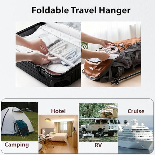 MtBoi Travel Hangers, Cruise Ship Essentials Travel Essentials, Portable Cruises Must Haves 2026, Folding Hangers for Suitcase, RV Camping Airplane Europe Vacation Essential (10, Mixed) - Image 3