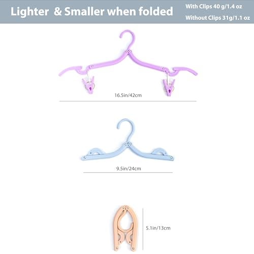 MtBoi Travel Hangers, Cruise Ship Essentials Travel Essentials, Portable Cruises Must Haves 2026, Folding Hangers for Suitcase, RV Camping Airplane Europe Vacation Essential (10, Mixed) - Image 2