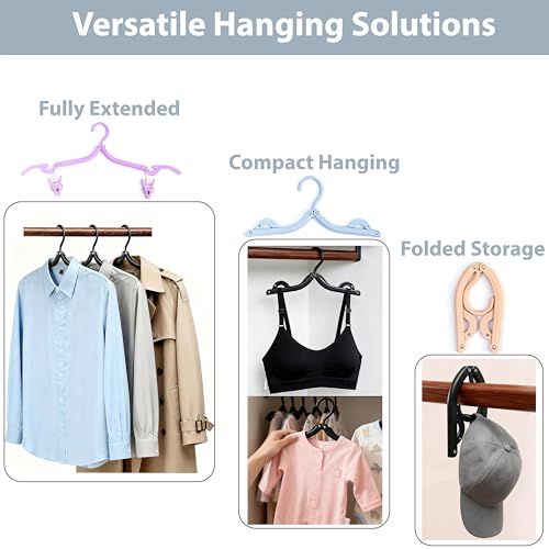 MtBoi Travel Hangers, Cruise Ship Essentials Travel Essentials, Portable Cruises Must Haves 2026, Folding Hangers for Suitcase, RV Camping Airplane Europe Vacation Essential (10, Mixed) - Image 4