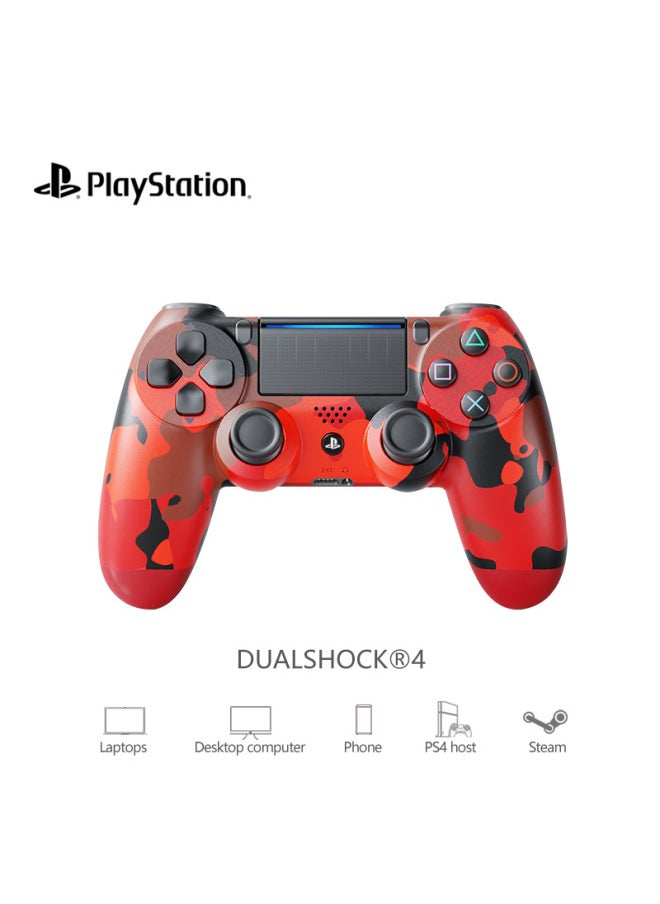 Generic Direct Supply PS4 Wireless Handle PS4 Bluetooth Controller Vibration With Light PS4 Bluetooth Handle-Product Color:Camouflage Red (us Version Packaging)  - Image 1
