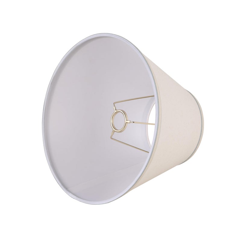Aspen Creative 58881A Transitional Empire Shape Uno Construction Lamp Shade in Ivory Powder with Blue Trim, 6" Top x 12" Bottom x 9" Slant Height - Image 4