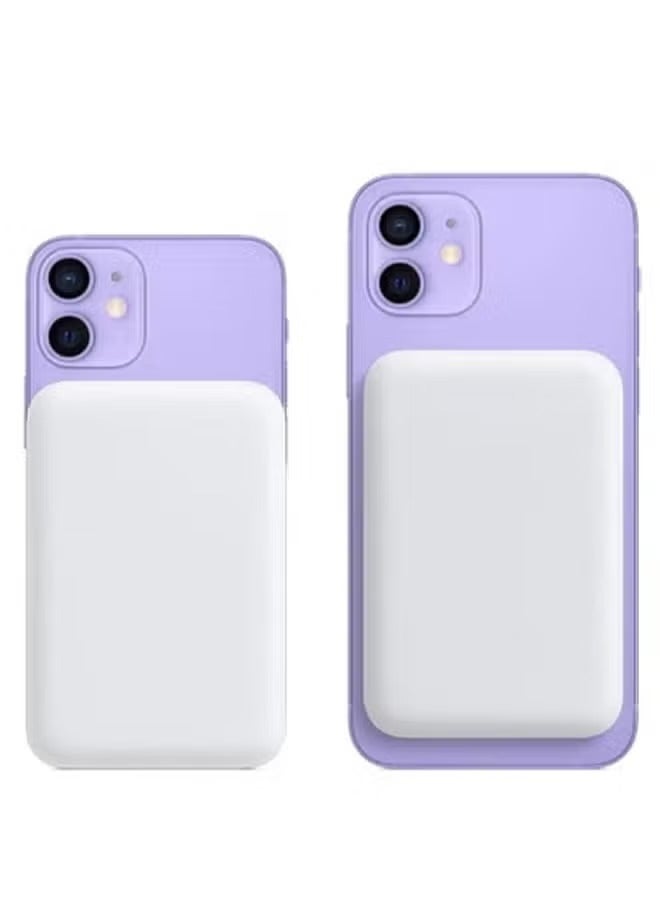 TIGER MagSafe-Compatible 10,000mAh Wireless Power Bank – Magnetic Portable Charger with USB-C Fast Charging, LED Battery Indicator & Strong Magnetic Alignment – Slim Backup Battery Pack (White) - Image 1