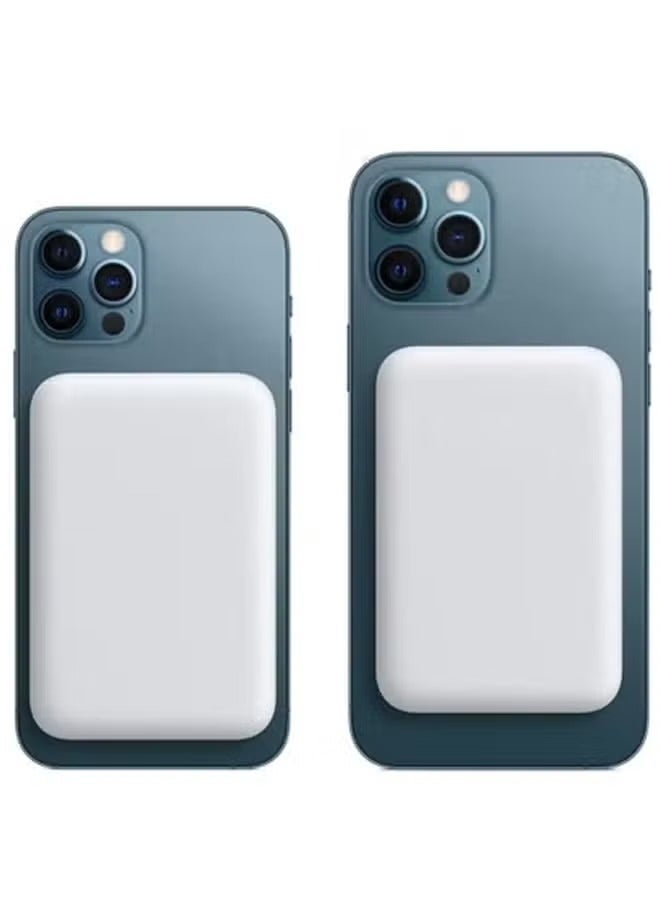 TIGER MagSafe-Compatible 10,000mAh Wireless Power Bank – Magnetic Portable Charger with USB-C Fast Charging, LED Battery Indicator & Strong Magnetic Alignment – Slim Backup Battery Pack (White) - Image 3