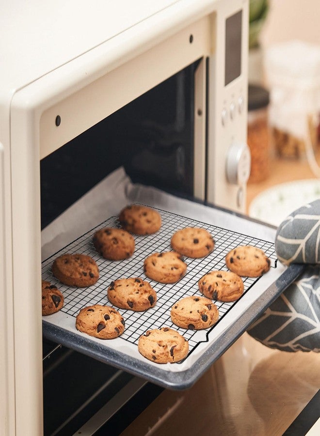 Haploon 6 Pcs Baking Racks Cooling Rack for Baking，Black Heavy-Duty Wire Cooking Rack Baking Racks for Roasting Cooking Grilling Drying Fits Small Toaster Oven, Dishwasher Safe （16 x 10 Inch） - Image 5