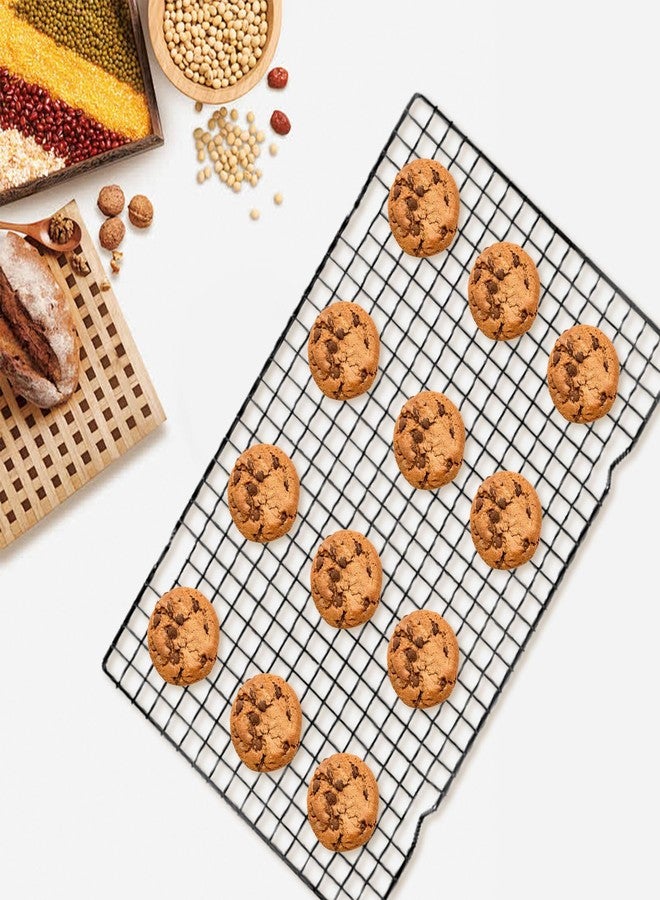 Haploon 6 Pcs Baking Racks Cooling Rack for Baking，Black Heavy-Duty Wire Cooking Rack Baking Racks for Roasting Cooking Grilling Drying Fits Small Toaster Oven, Dishwasher Safe （16 x 10 Inch） - Image 4