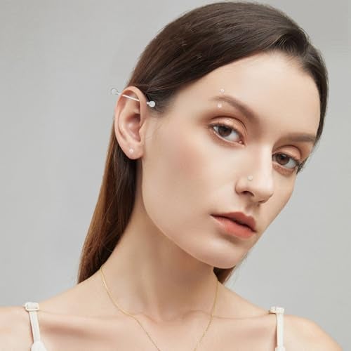 Kysppreu 60Pcs Clear Piercing Retainers for Surgery Bioflex Plastic Piercing Jewelry for Nose Belly Nipple Tongue Septum Eyebrow Lip Cartilage Tragus Helix Daith Rook Earring Retainer Industrial Bar Rings for Work - Image 3