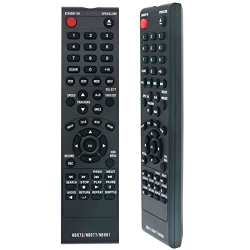 PERFASCIN NB681 NB672 NB677 Remote for Magnavox DVD Player DV225MG9/F7 CDV225FX4 DV225MG9A DV226MG9 DV226MG9B GDV228MG9 DV220FX4 DV220FX4A CDV220MW9 DV220MW9 DV220MW9A DV225MG9 NB672UD NB677UD NB681UD - Image 1