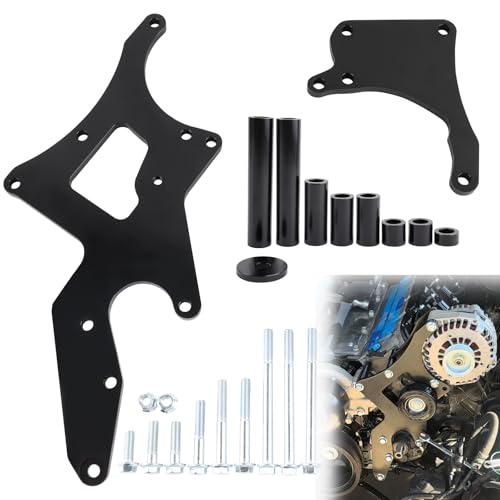 RiAiCiING LS Engine Serpentine Bracket Alternator Power Steering Pump Swap Conversion for GM Chevrolet LS1 LS2 LS3 LS6 LS7 4.8L 5.3L 6.0L 6.2L Truck & SUV Engines - Image 1
