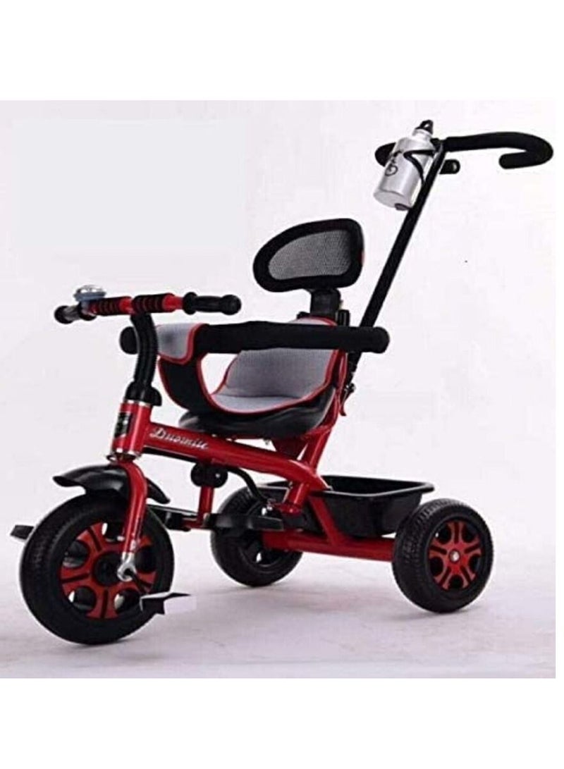 NTECH Kids Tricycles For 1 To 6 Years Old Baby Trike Kid's Ride On Tricycle With Push Bar 3 Wheels Bike For Boys and Girls 3 Wheels Toddler Tricycle (Red) - Image 4