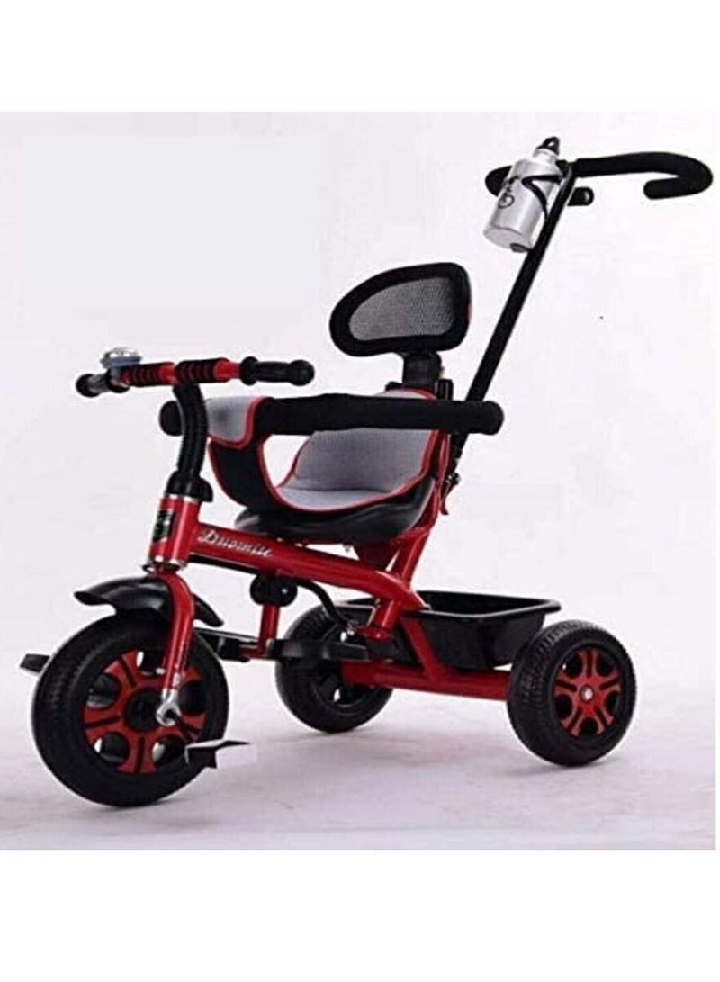 NTECH Kids Tricycles For 1 To 6 Years Old Baby Trike Kid's Ride On Tricycle With Push Bar 3 Wheels Bike For Boys and Girls 3 Wheels Toddler Tricycle (Red) - Image 3