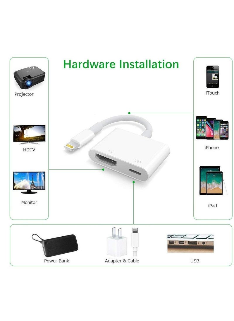 ELTRAZONE 1080P HDMI Adapter with Charging Port – Digital AV Connector for Phones and Tablets, Requires Power Supply  - Image 3