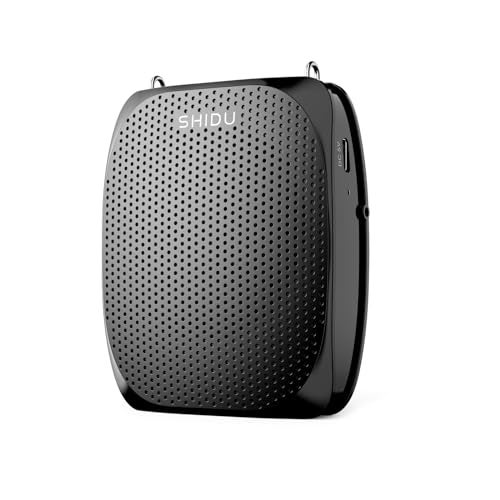 SHIDU Portable Rechargeable Voice Amplifier with Wired Neckband Microphone, Supports AUX, USB & Micro-SD Card Input for Teachers, Tour Guides,Classroom, Singing, Yoga, Fitness Instructors (S515) - Image 1