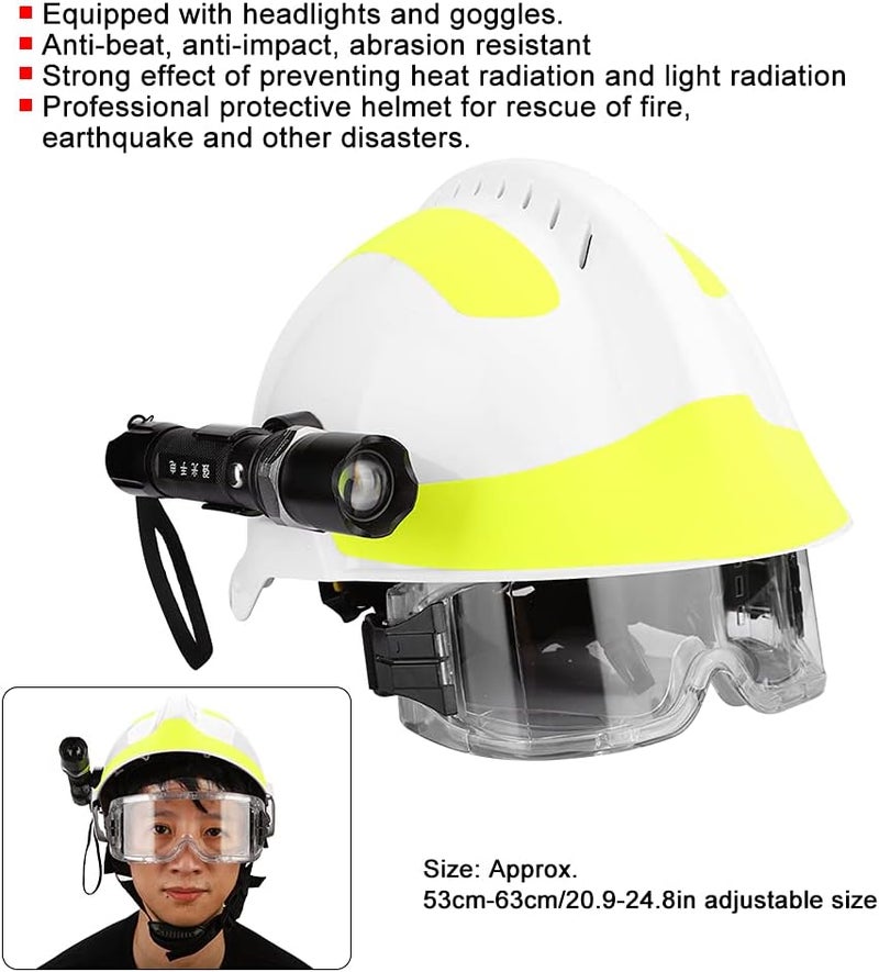 klarako Safety Helmets, Emergency Rescue Anti-Impact Fire Fighter Protective Hard Hat with Headlamp and Goggles, Anti-Smash and Anti-Collision - Image 3