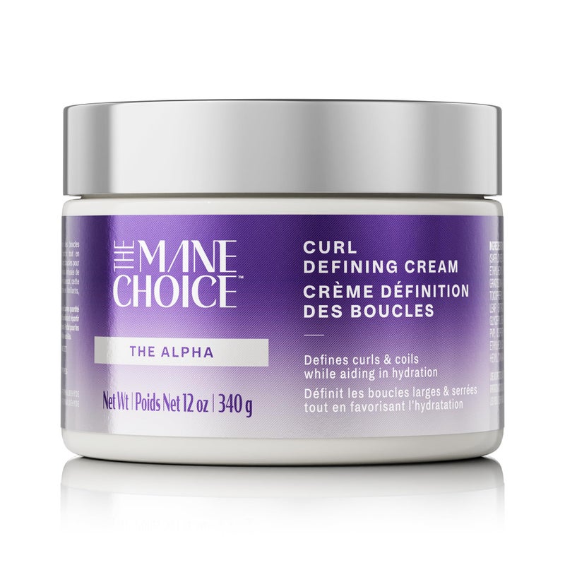 THE MANE CHOICE كريم تحديد التجاعيد من ذا مان تشويس ألفا كيرلي، 12 أونصة، يحدد، يرطب ويعالج التجاعيد، كريم تجاعيد للشعر المجعد، المموج والمجعد، غني بالبيوتين وفيتامين E، خالي من البارابين - Image 1