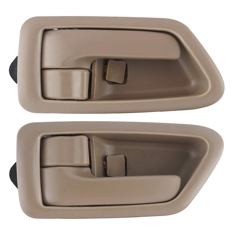 مقابض أبواب داخلية NPAUTO زوج أمامي وخلفي للسائق والراكب بديل لسيارة تويوتا كامري 1997 1998 1999 2000 2001 بيج تان