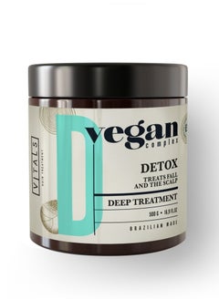 Detox Vegan Complex Peeling Mask With Green Tea Oil Extract Peppermint Oil And Cedar Tree Bark Granules For a Healthy And Lively Scalp Lt Works As a Scalp Tonic
