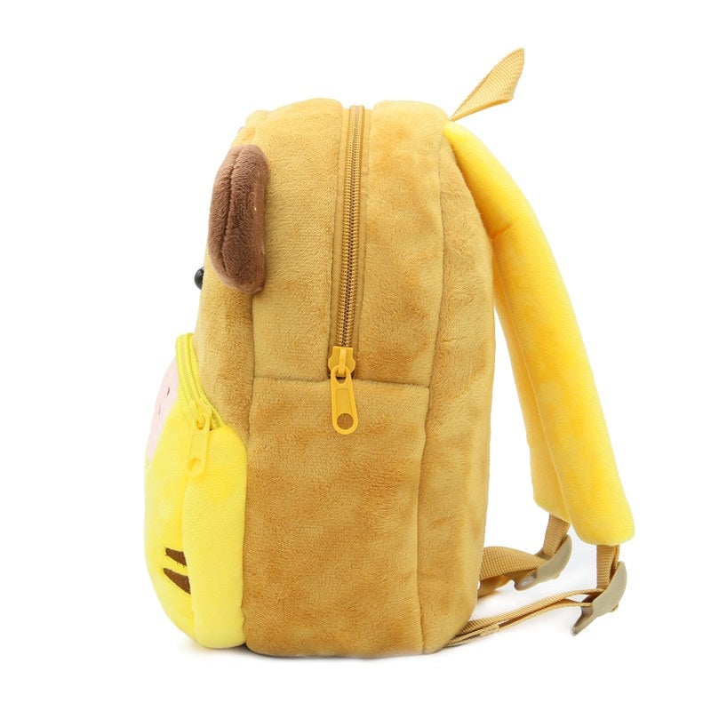 Plush Kids Backpack, Tiger Animal Design, Soft Lightweight School Bag for Toddlers and Preschool Kids - Image 4