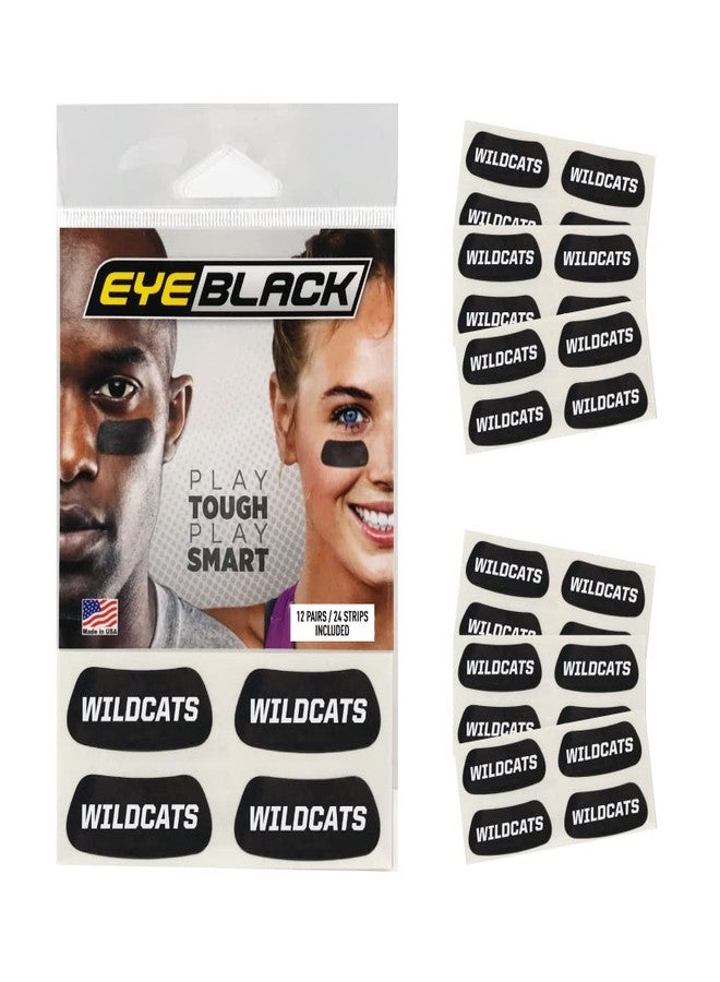 EyeBlack Wildcats Team Sports Under Eye Sticker | College/University, High School, Pro Football, Softball, Baseball, Community Sports, Little League | Easy Stick and Peel | 24 Strips (12 Pairs) - Image 2