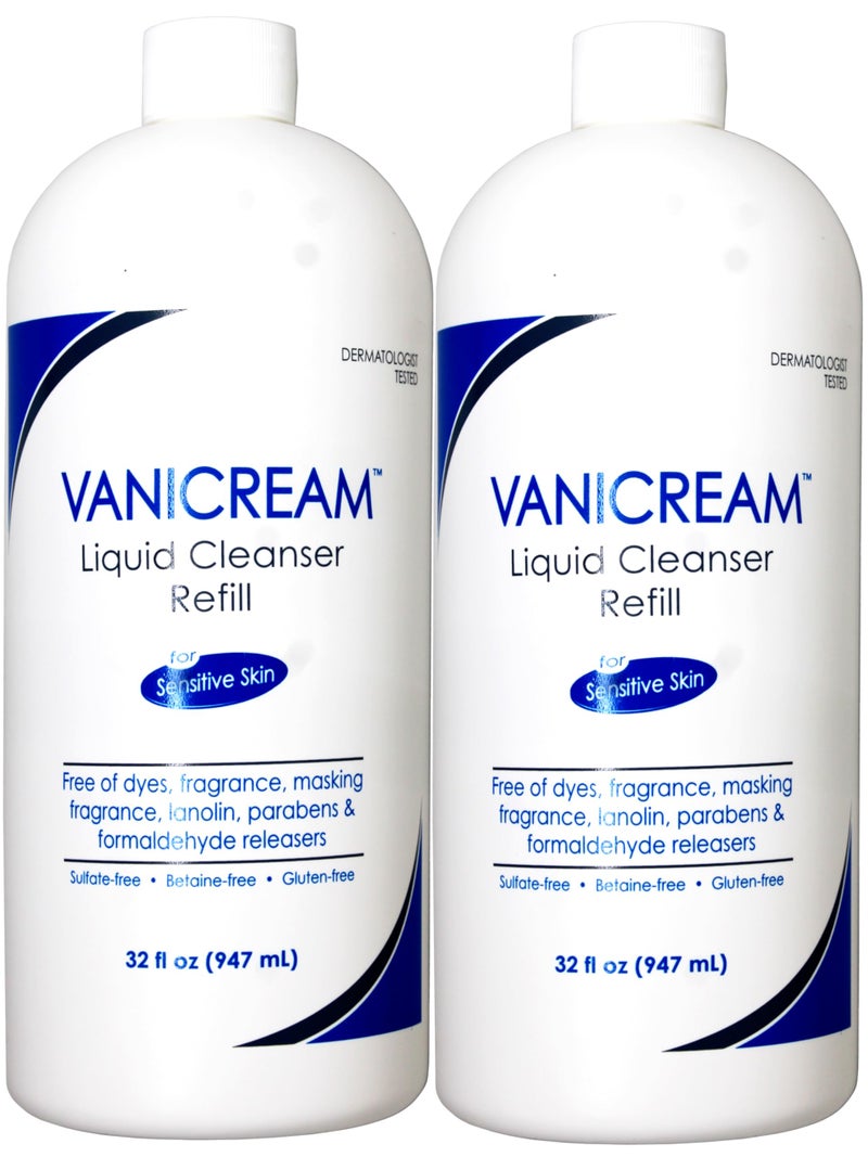 FREE & CLEAR Vanicream Free & Clear Liquid Cleanser Refill 32 oz (Pack of 2) - Image 1