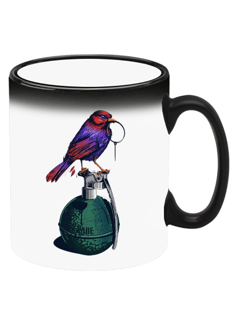 Theodor Color Changing Heat Sensitive Ceramic Mug, Image Revealed When HOT Liquid is Added! Granade Bird - Image 2