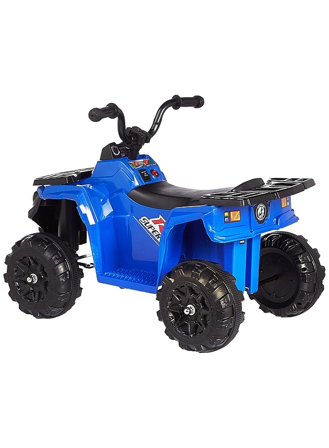 DORSA 3201 P Blue 6V Children'S Electric Mini Atv 4 Wheel Ride On Car Music Early Education Suspension Led Lights Treaded Tires Engine Sounds For Child Blue - Image 3