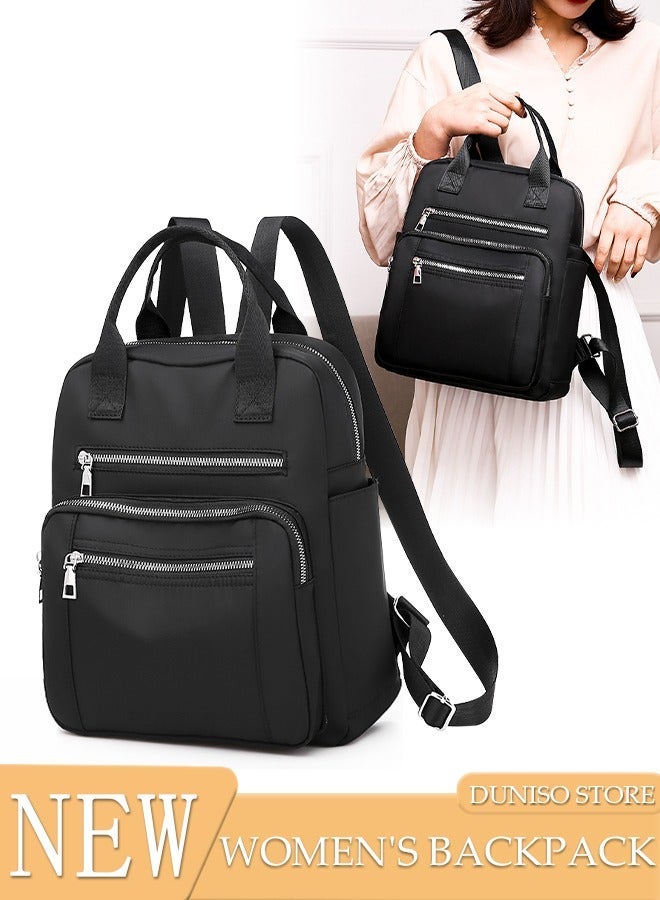 DUNISO Vintage Travel Backpack For Women Large Capacity Daypack School Backpack Anti Theft Double Shoulder Backpack For College Girls Students Black - Image 1