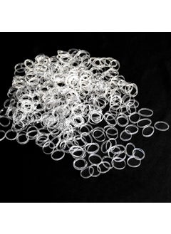 Tongtletech Mini Rubber Bands 400pcs Clear Elastic Bands Soft Hair Elastics Ties for Kids Braids Wedding Hairstyles and More 
